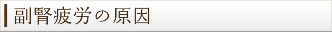 副腎疲労の原因